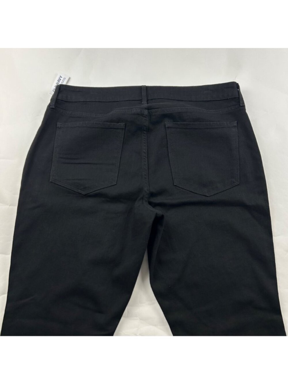 LONG Old Navy Black Stretch Denim Mid Rise Wow Boot Cut Jeans 18L New - Picture 6 of 6